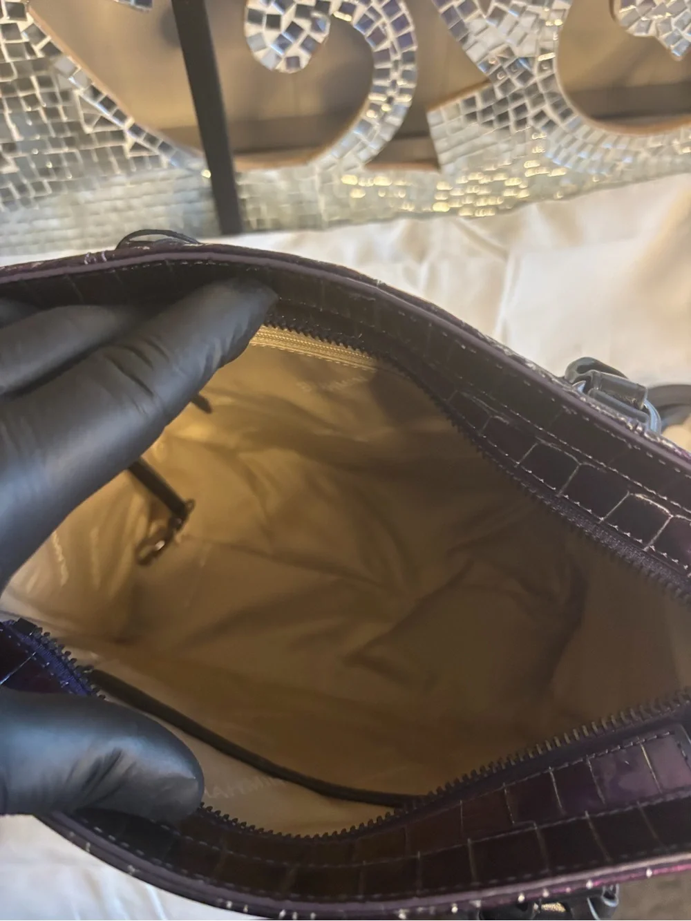 ⭐️Brahmin Cami Heroic Purple Kingstone Leather Satchel‎ Handbag